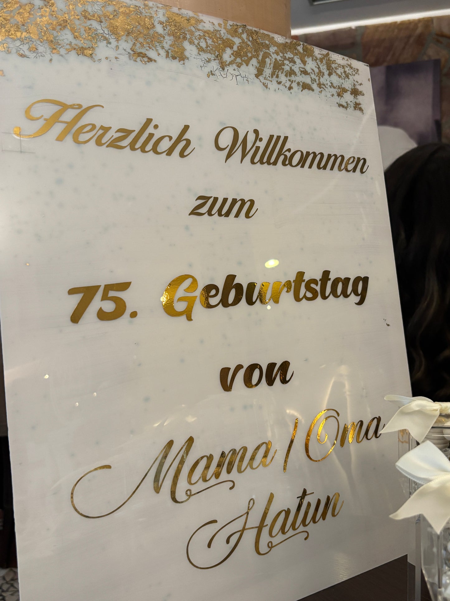 Willkommensschild Plexi