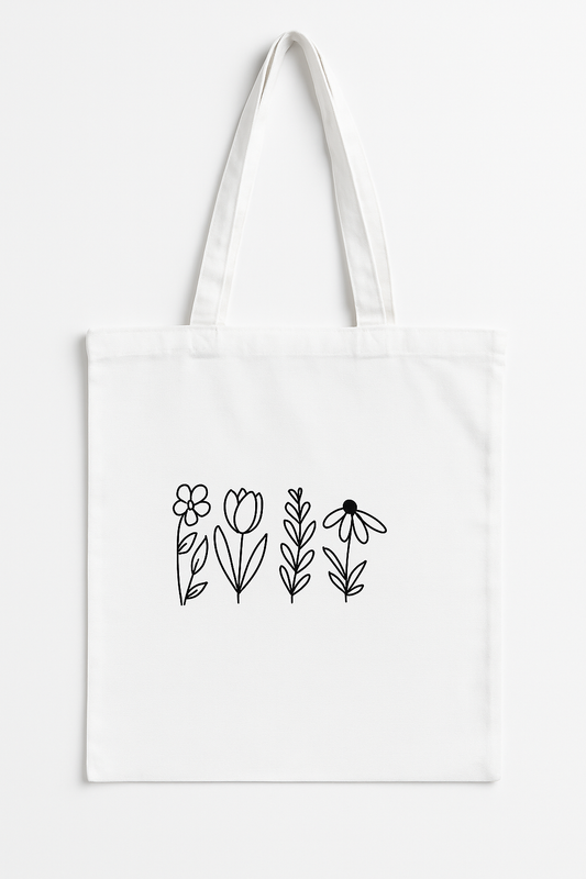 Jutebeutel Blumen