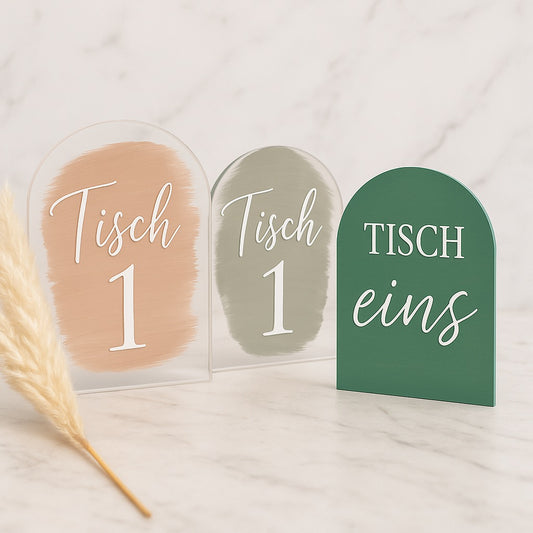 Tischnummern Plexi